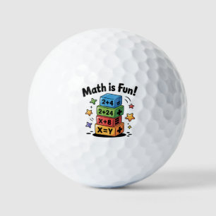 Mathe ist lustige Aufkleber Golfball