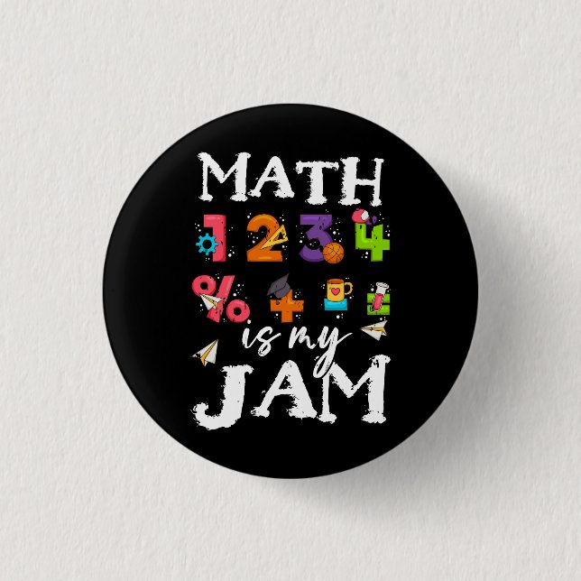 Mathe ist mein Jam Lehrer Bewertung Algebra Equati Button (Vorderseite)