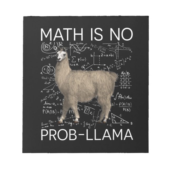 Mathe ist No Prob-Llama - Mathe Llama Lehrer Notizblock (Vorderseite)