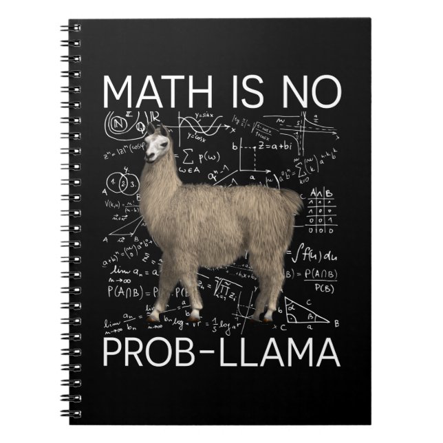 Mathe ist No Prob-Llama - Mathe Llama Lehrer Notizblock (Vorderseite)