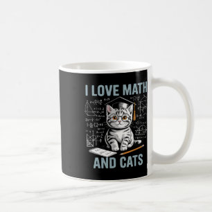 Mathe-Katzenliebhaber Lustiger Mathe-Lehrer Ich li Kaffeetasse