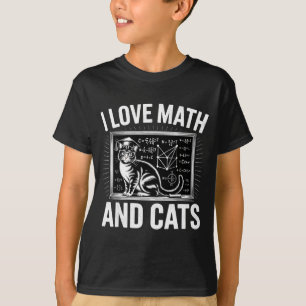 Mathe-Katzenliebhaber Lustiger Mathe-Lehrer Ich li T-Shirt