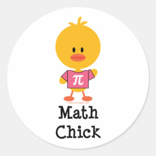 Mathe-Küken-Aufkleber Runder Aufkleber