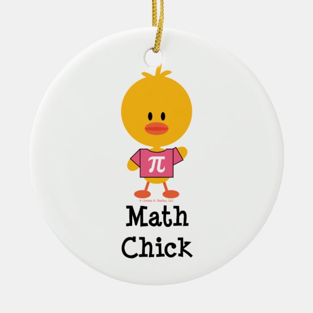 Mathe-Küken-Verzierung Keramikornament (Vorne)