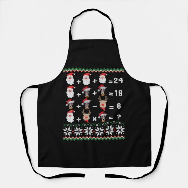Mathe Lehrer Christmas GREYHOUND Schürze (Vorderseite)