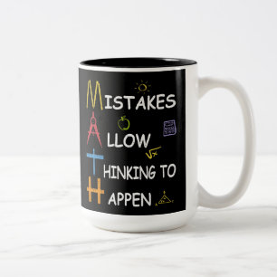 Mathe-Lehrer-Fehler dürfen denken, um zu geschehe Zweifarbige Tasse