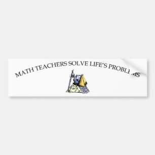 Mathe-Lehrer lösen die Probleme des Lebens Autoaufkleber