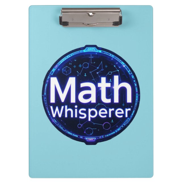 Mathe-Lehrer Mathe-Flüsterer Klemmbrett (Vorderseite)
