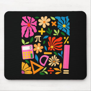 Mathe-Lehrer Mathematik Pi-Tag Boho-Blumen-Rücken- Mousepad