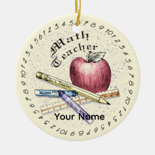 Mathe-Lehrer-Ornament Keramikornament