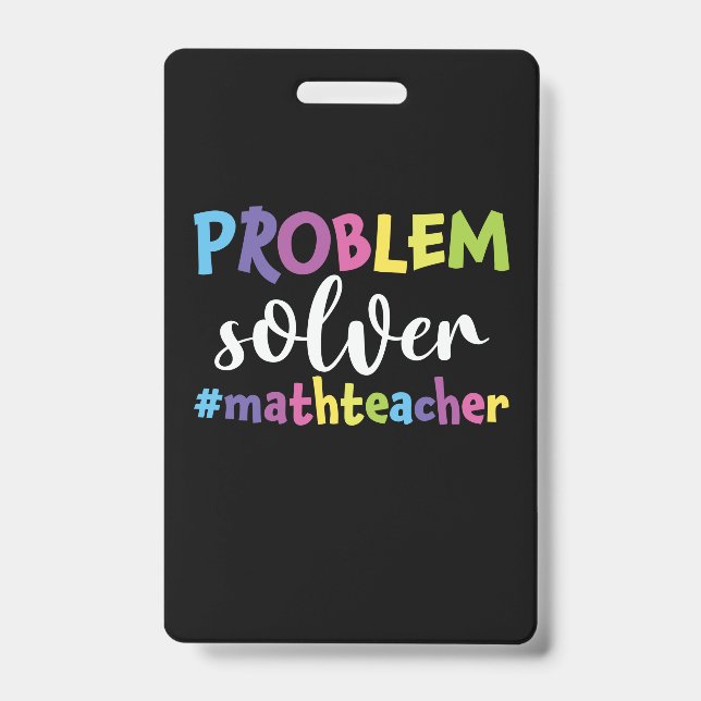 Mathe-Lehrer Problemlöser Ausweis (Vorderseite)