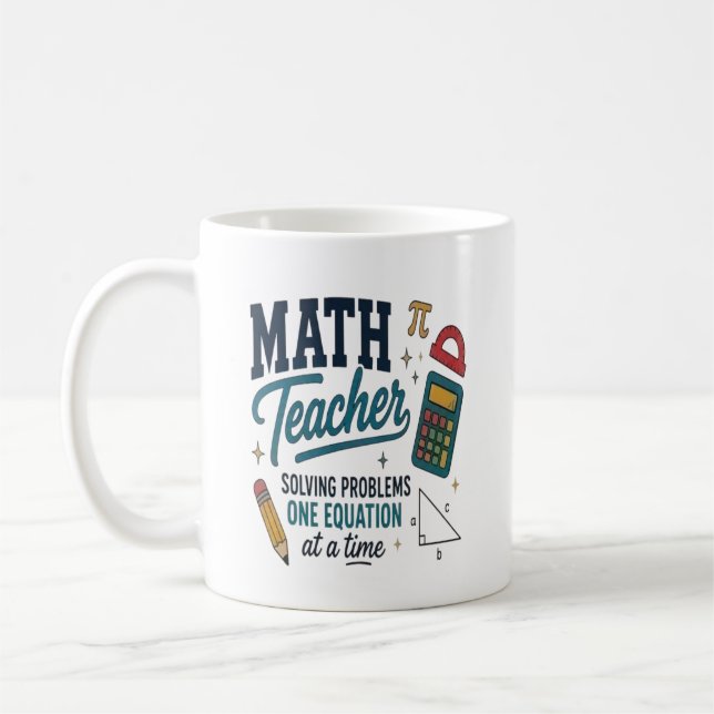 Mathe-Lehrer Problemlöser Kaffeetasse (Links)