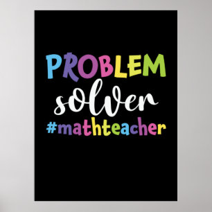 Mathe-Lehrer Problemlöser Poster