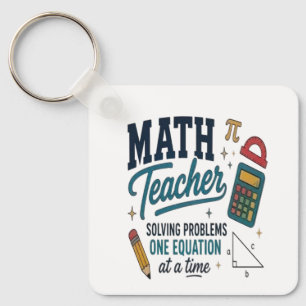 Mathe-Lehrer Problemlöser Schlüsselanhänger