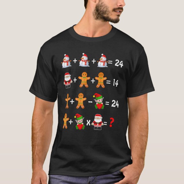 Mathe Lehrer Weihnachtsordnung Operationen Quiz T-Shirt (Vorderseite)