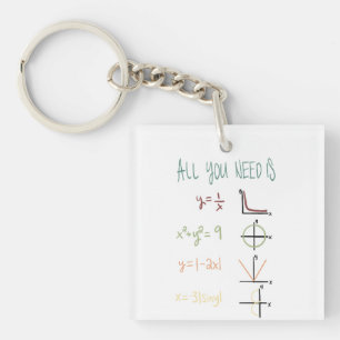 Mathe liebt Schlüsselanhänger