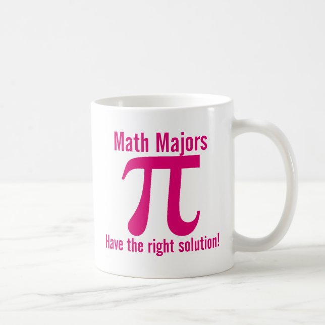 Mathe Majors haben die richtige Lösung - pink Kaffeetasse (Rechts)