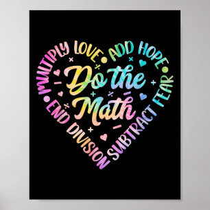 Mathe Multiplizieren Liebe hinzufügen Hoffnung Mat Poster