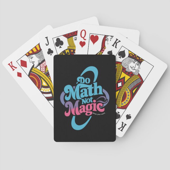 Mathe Not Magic Mathe Liebhaber Spielkarten (Rückseite)