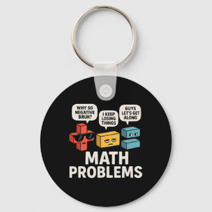 Mathe-Problem-Symbole Lustiger Lehrer Zurück zur S Schlüsselanhänger
