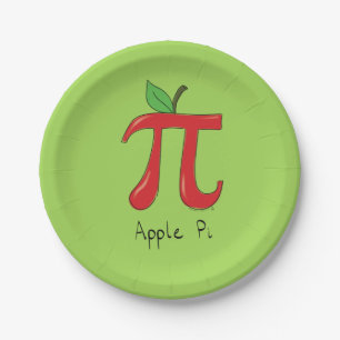Mathe-PU-TagesParty-Papier-Teller Apple-PUs Pappteller