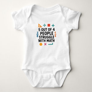 Mathe-Rätsel-Design Baby Strampler