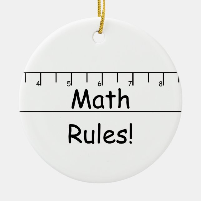 Mathe-Regeln! Keramik Ornament (Vorne)