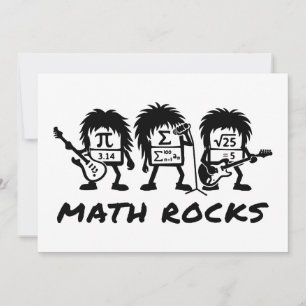Mathe Rocks Akademische Rockband Humor Einladung