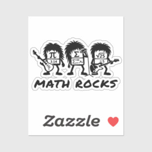 Mathe Rocks Akademischer Rockband-Humor Aufkleber