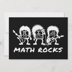 Mathe Rocks Akademischer Rockband Humor Einladung
