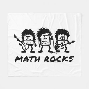 Mathe Rocks Akademischer Rockband Humor Fleecedecke