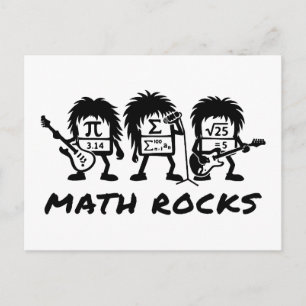 Mathe Rocks Akademischer Rockband Humor Postkarte