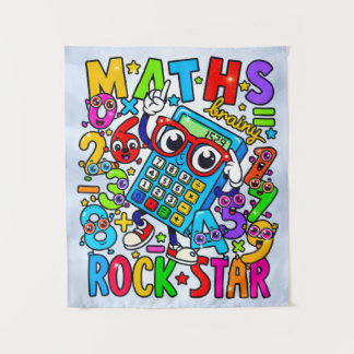 Mathe-Rockstar-Banner für Number Day-Schulen Wandteppich
