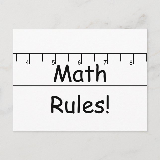 Mathe Rules! Postkarte (Vorderseite)