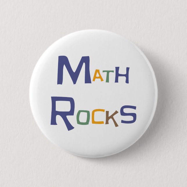 Mathe schaukelt Knopf Button (Vorderseite)