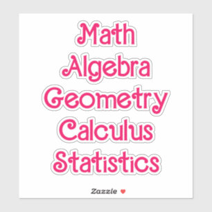 Mathe Schulfach Aufkleber