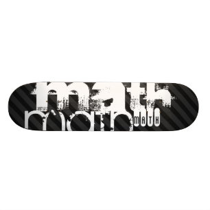 Mathe; Schwarz & Dunkelgrau Streifen Skateboard
