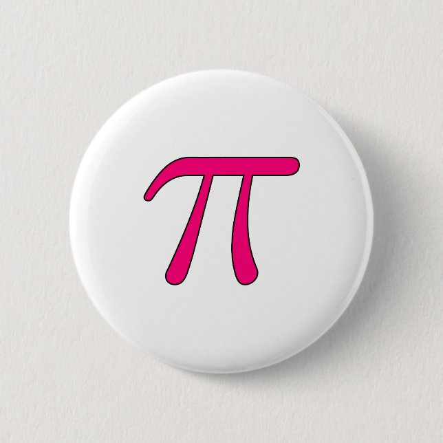 Mathe Symbol blaues Aqua-Rosa-heißes Button (Vorderseite)