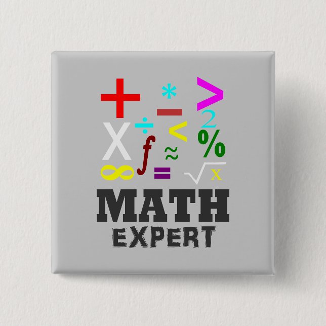 Mathe-Symbole Button (Vorderseite)