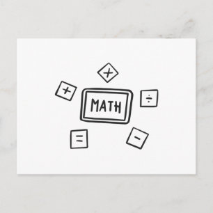 Mathe-Symbole für Kinder Postkarte