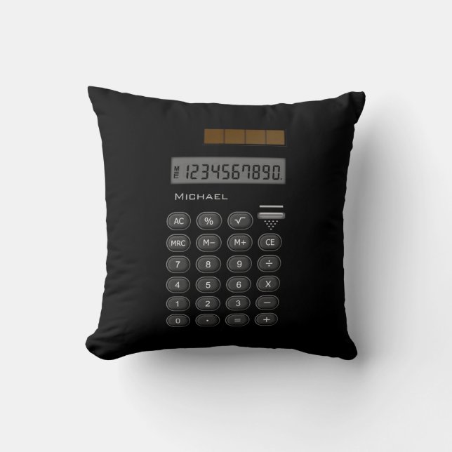 Mathe-Taschenrechner-Kissen Kissen (Vorderseite)