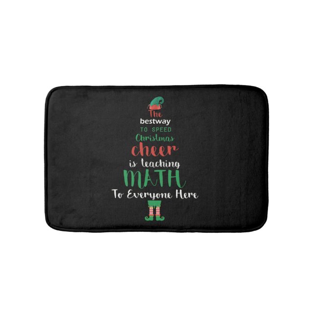 Mathe Teacher Christmas Elf Geschenkdesign Badematte (Vorderseite)
