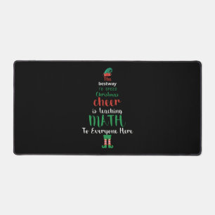 Mathe Teacher Christmas Elf Geschenkdesign Schreibtischunterlage