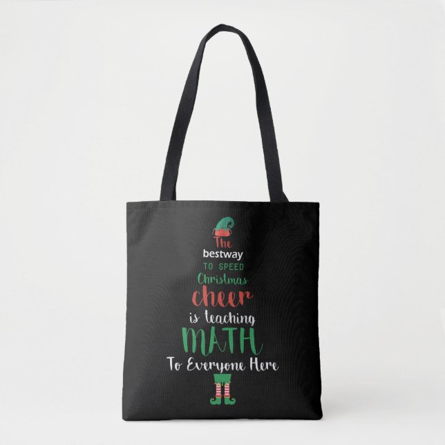 Mathe Teacher Christmas Elf Geschenkdesign Tasche (Vorderseite)