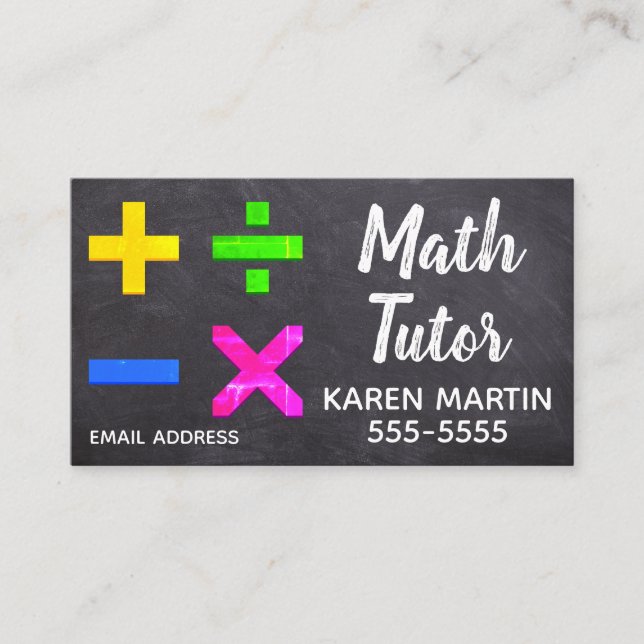 Mathe-Tutor Visitenkarte (Vorderseite)