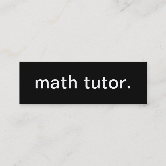 Mathe-Tutor-Visitenkarte Mini Visitenkarte (Vorderseite)