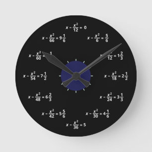 Mathe-Uhr Runde Wanduhr