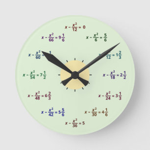 Mathe-Uhr Runde Wanduhr