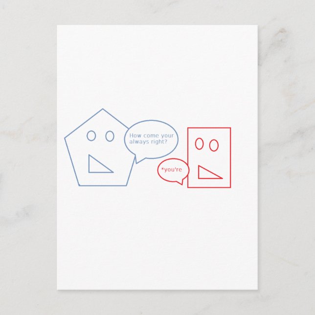 Mathe und English Pub Postkarte (Vorderseite)