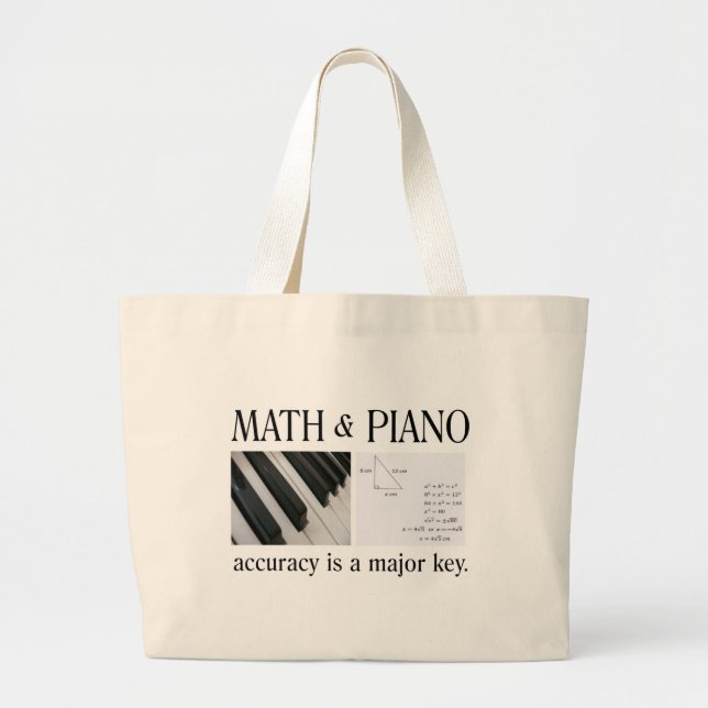 Mathe und höchste Gruppenstufe des Klaviers Jumbo Stoffbeutel (Vorne)